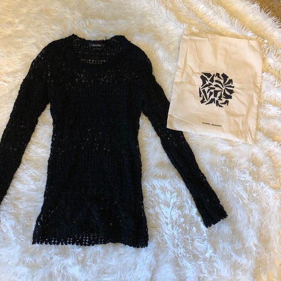 Isabel Marant Black Lace Top - Picture 3 of 9